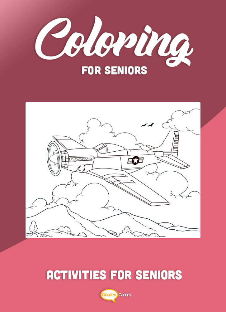 A coloring template of a plane to enjoy!